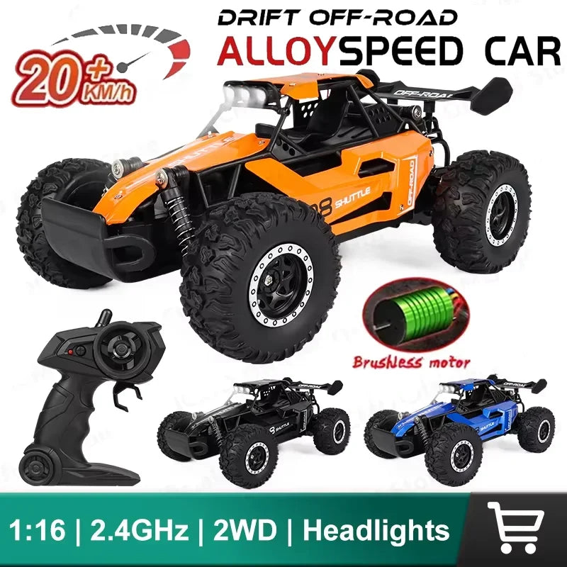 2025 New RC Car 1:16 2.4Gh Model With LED Lights 2WD Off-road Remote Control Climbing Vehicle Outdoor Drift Car Kid Toy Boy Gift