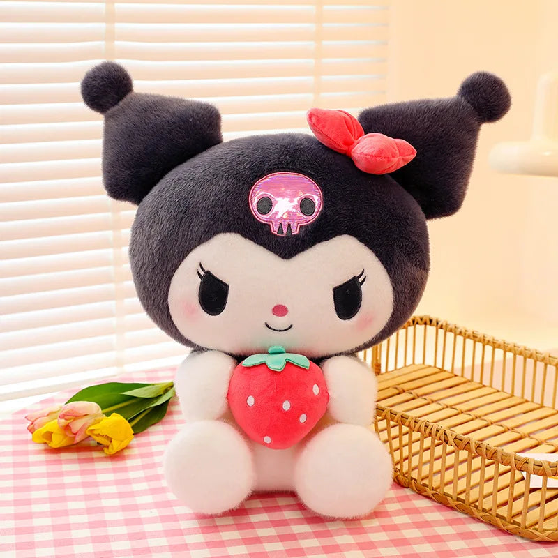 25CM Plushies Sanrio My Melody Plush Dolls Toys My Melody Strawberry Stuffed Animals Plush Toy Home Decor Girl Birthday Gift