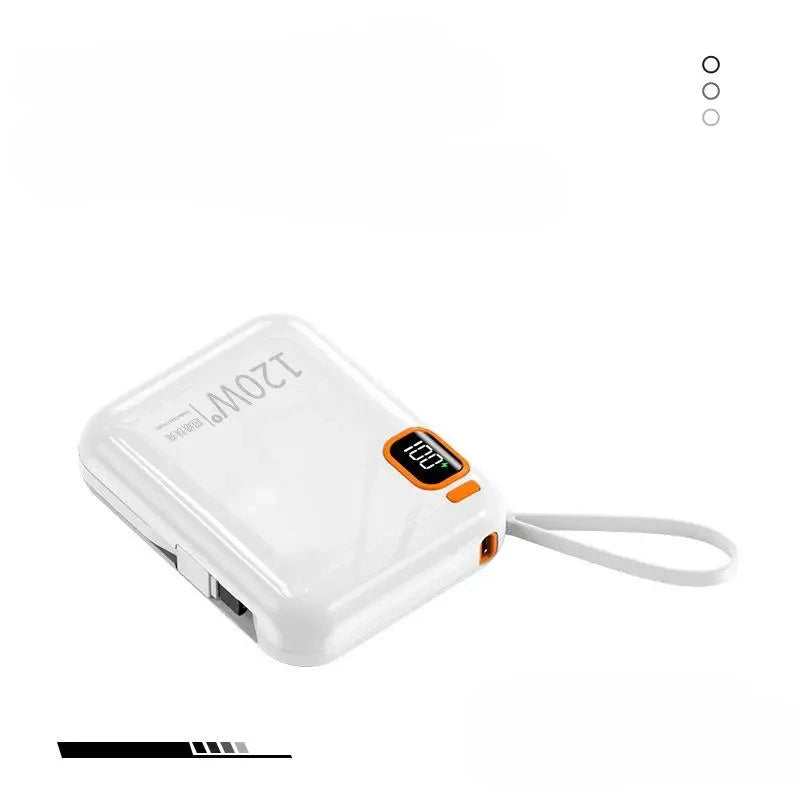 100000mAh 120W Portable Power Bank High Capacity Cable Two-way Fast Charging Mini Powerbank For Xiaomi IPhone Samsung ﻿2025 New