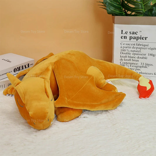 New Big Size Pokemon Plush Sleeping Charizard Squirtle Bulbasaur Psyduck Dragonite Snorlax Pillow Stuffed Toy Kawaii Bedroom
