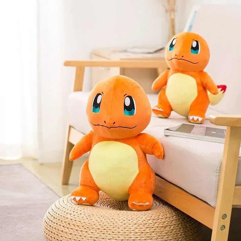 60cm Big Size Anime Charmander Plush Doll Dragon dinosaur Pokemoned Stuffed Toy Squirtle Bulbasaur Pikachu birthday present Gift