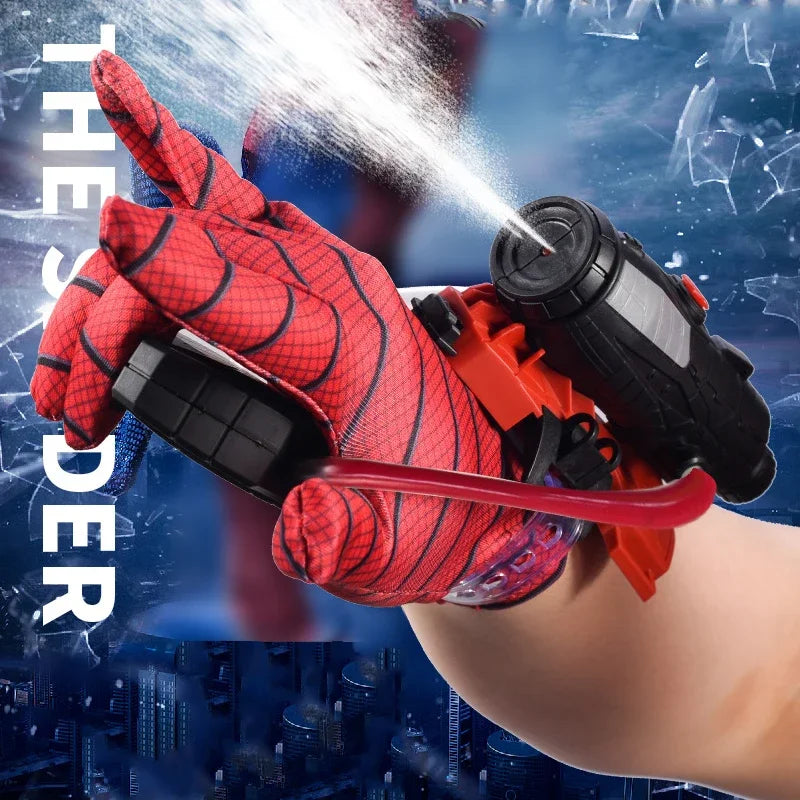 Anime Figure Toy Wrist Launcher Water Gun Spider-man Cosplay Glove Launcher Children's Water Toys Halloween Funny  Boys Gift
