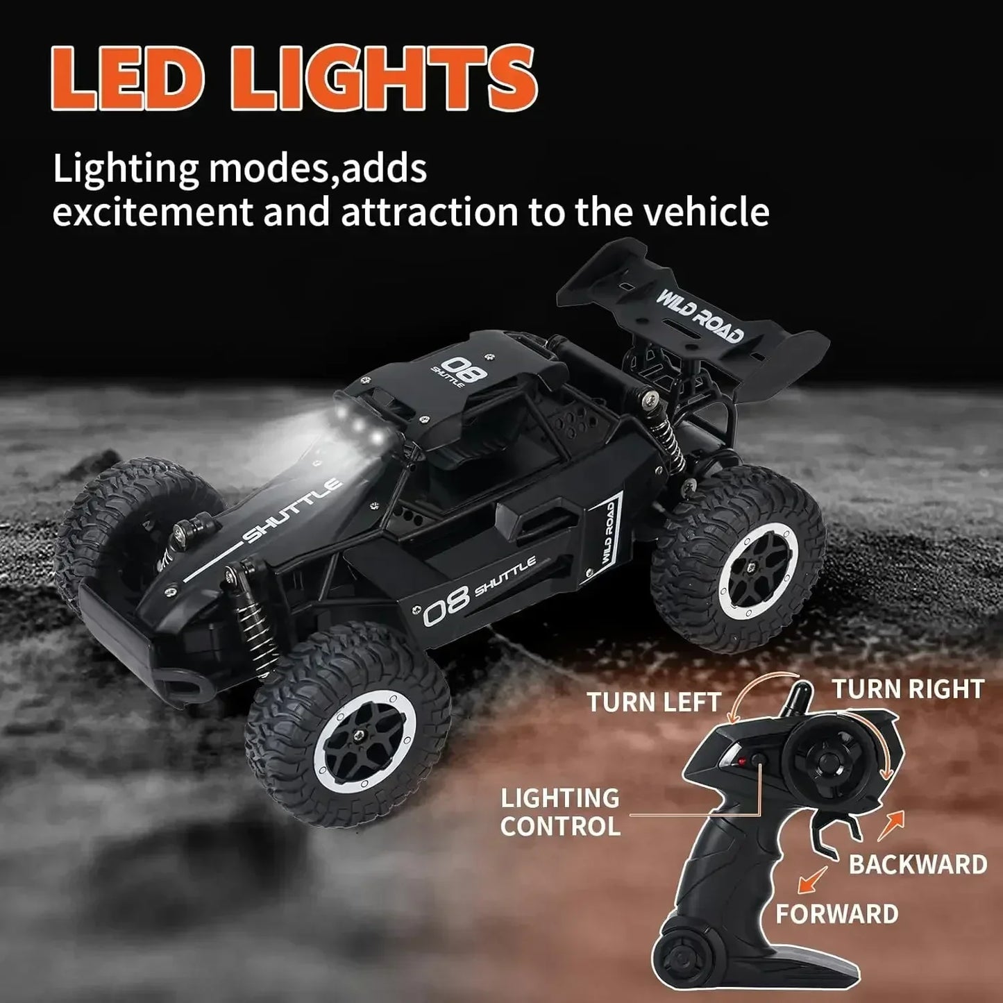 2025 New RC Car 1:16 2.4Gh Model With LED Lights 2WD Off-road Remote Control Climbing Vehicle Outdoor Drift Car Kid Toy Boy Gift