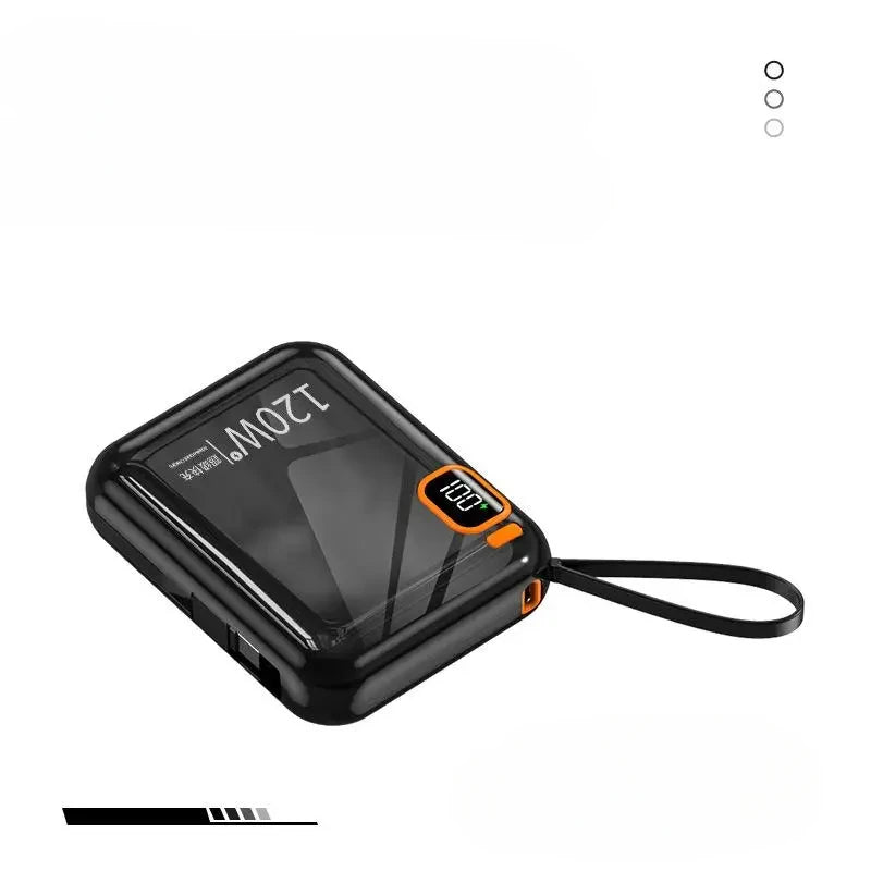 100000mAh 120W Portable Power Bank High Capacity Cable Two-way Fast Charging Mini Powerbank For Xiaomi IPhone Samsung ﻿2025 New