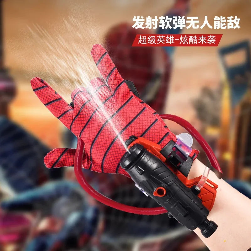 Anime Figure Toy Wrist Launcher Water Gun Spider-man Cosplay Glove Launcher Children's Water Toys Halloween Funny  Boys Gift