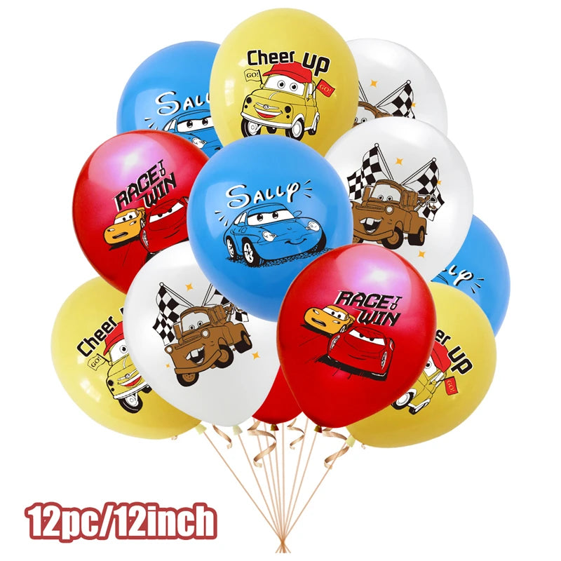 Disney Cars Birthday Decoration Cartoon Lightning Mcqueen Party Paper Plates Napkins Cups Balloon Event Supplies Baby Shower Kid