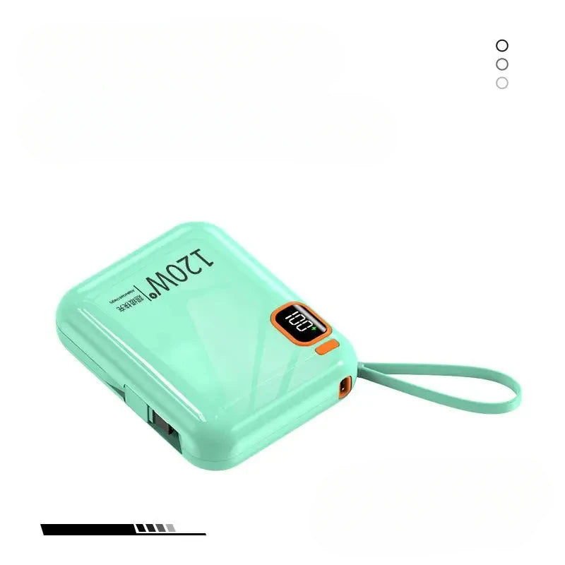 100000mAh 120W Portable Power Bank High Capacity Cable Two-way Fast Charging Mini Powerbank For Xiaomi IPhone Samsung ﻿2025 New