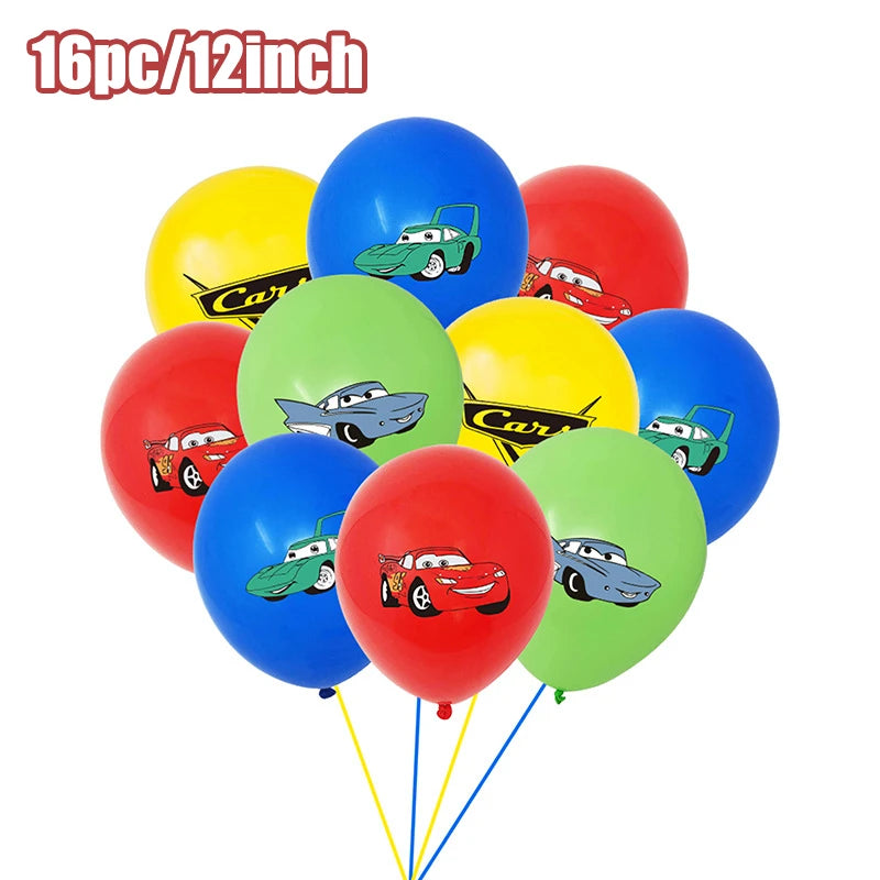 Disney Cars Birthday Decoration Cartoon Lightning Mcqueen Party Paper Plates Napkins Cups Balloon Event Supplies Baby Shower Kid