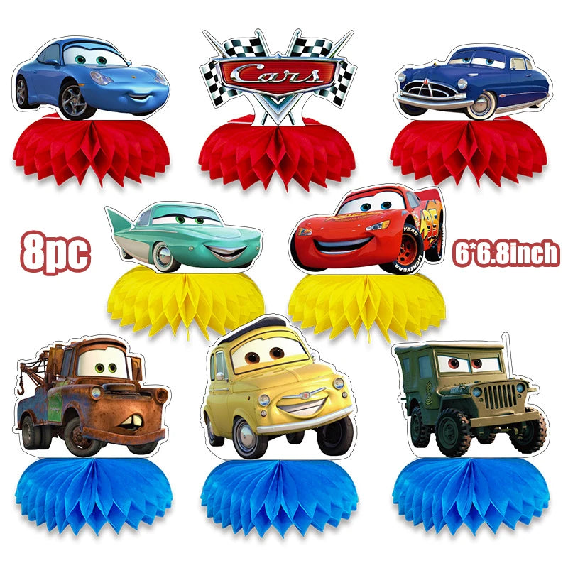 Disney Cars Birthday Decoration Cartoon Lightning Mcqueen Party Paper Plates Napkins Cups Balloon Event Supplies Baby Shower Kid